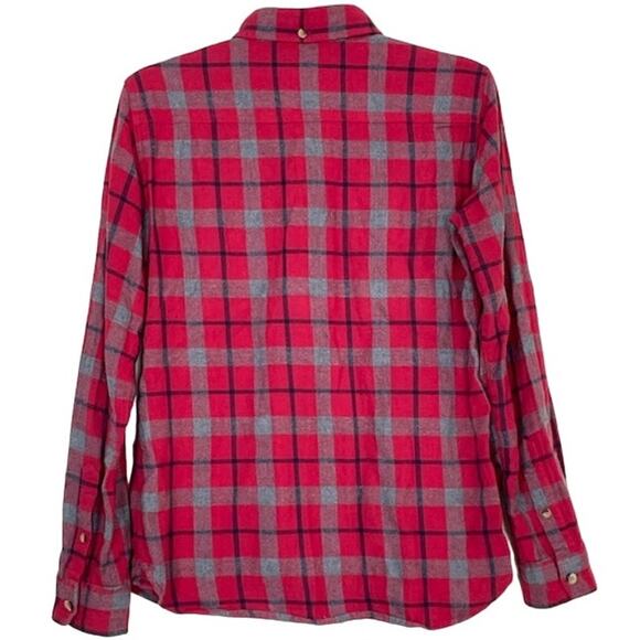 Madewell x Penfield Classic Slim Flannel warm cozy layers red plaid gray black 2 - Picture 3 of 11